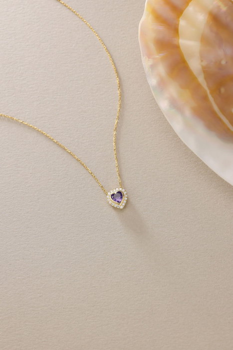 Heliophilia Silver Collar de Plata de Ley 925 con Recubrimiento de Radio en Oro